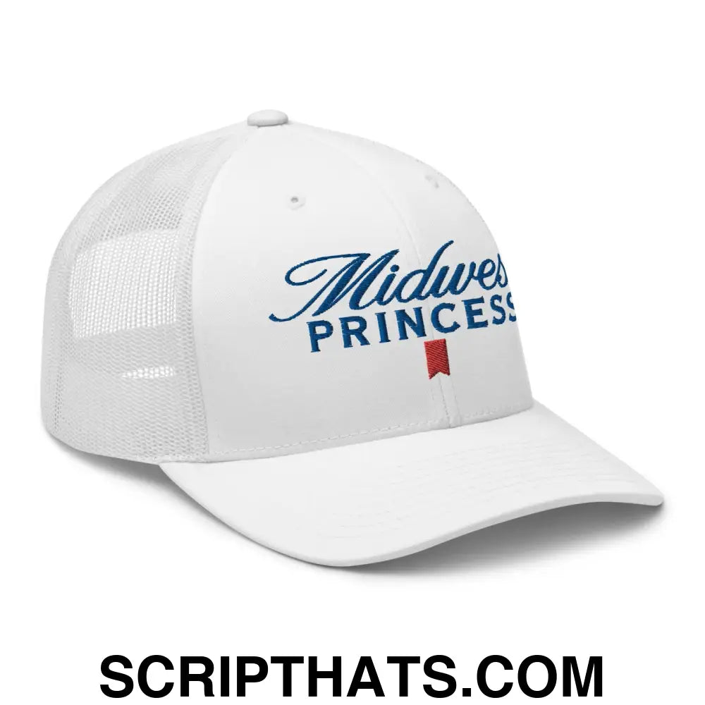 Midwest Princess Parody Retro Trucker Hat White