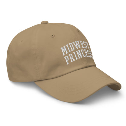 Midwest Princess Varsity Letterman Block Dad Hat Khaki