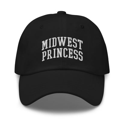 Midwest Princess Varsity Letterman Block Dad Hat Black