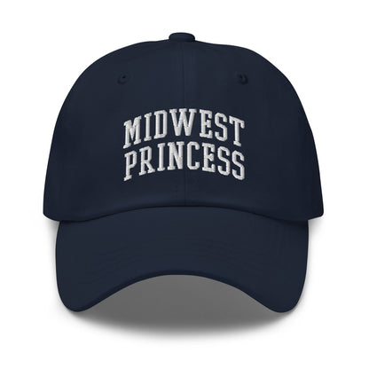 Midwest Princess Varsity Letterman Block Dad Hat Navy