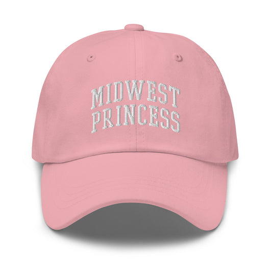 Midwest Princess Varsity Letterman Block Dad Hat Pink