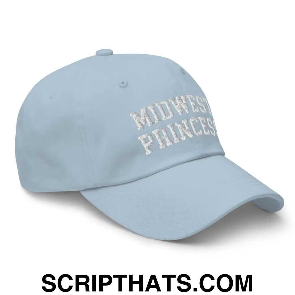 Midwest Princess Varsity Letterman Dad Hat Light Blue