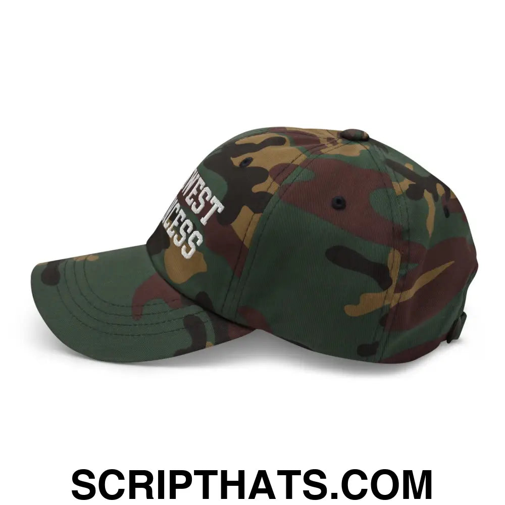 Midwest Princess Varsity Letterman Dad Hat Green Camo