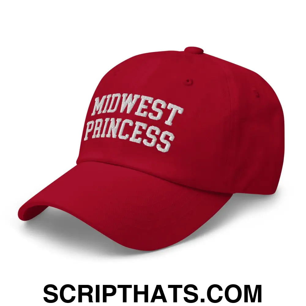 Midwest Princess Varsity Letterman Dad Hat Cranberry