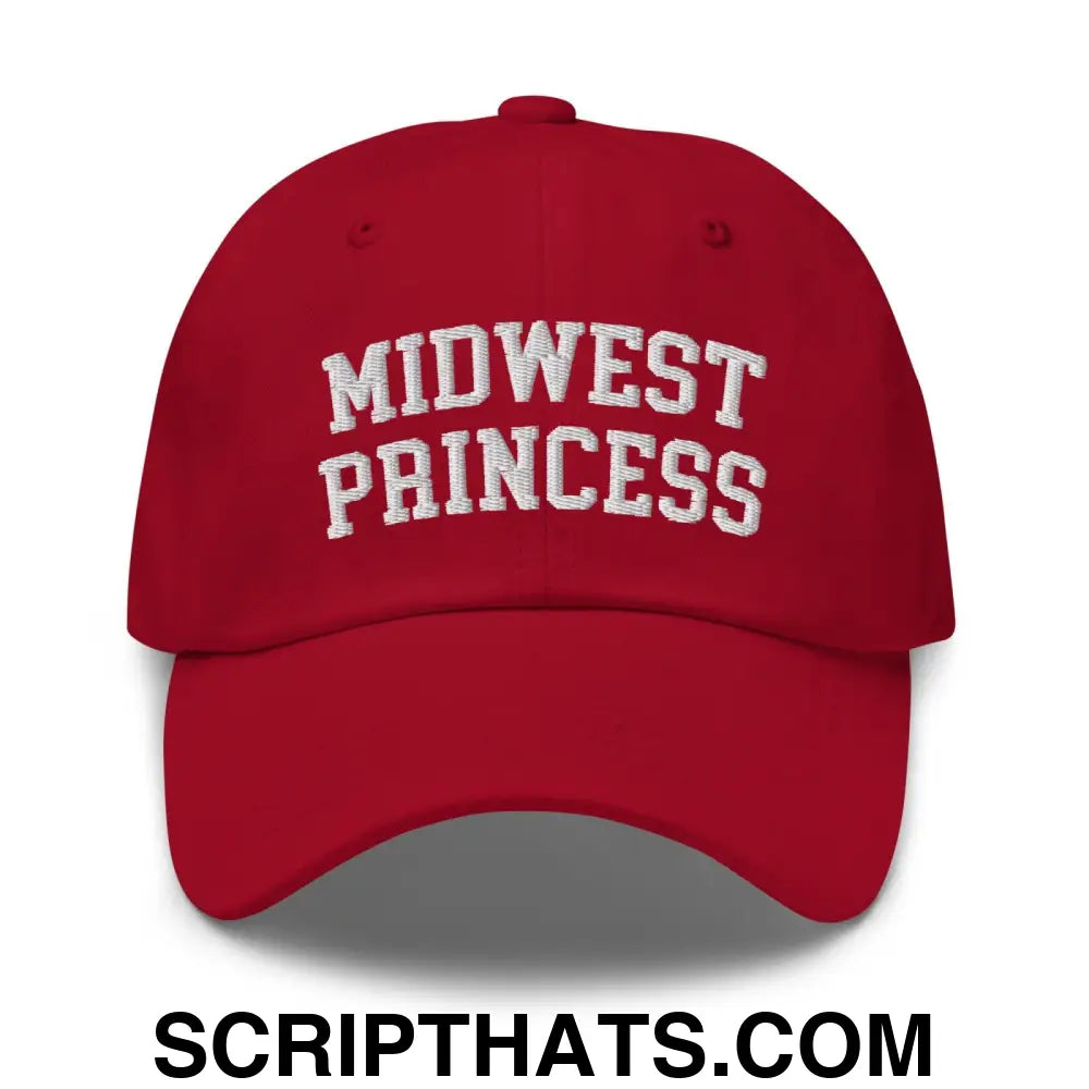 Midwest Princess Varsity Letterman Dad Hat Cranberry