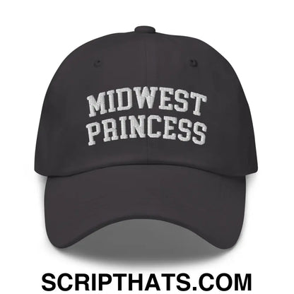 Midwest Princess Varsity Letterman Dad Hat Dark Grey