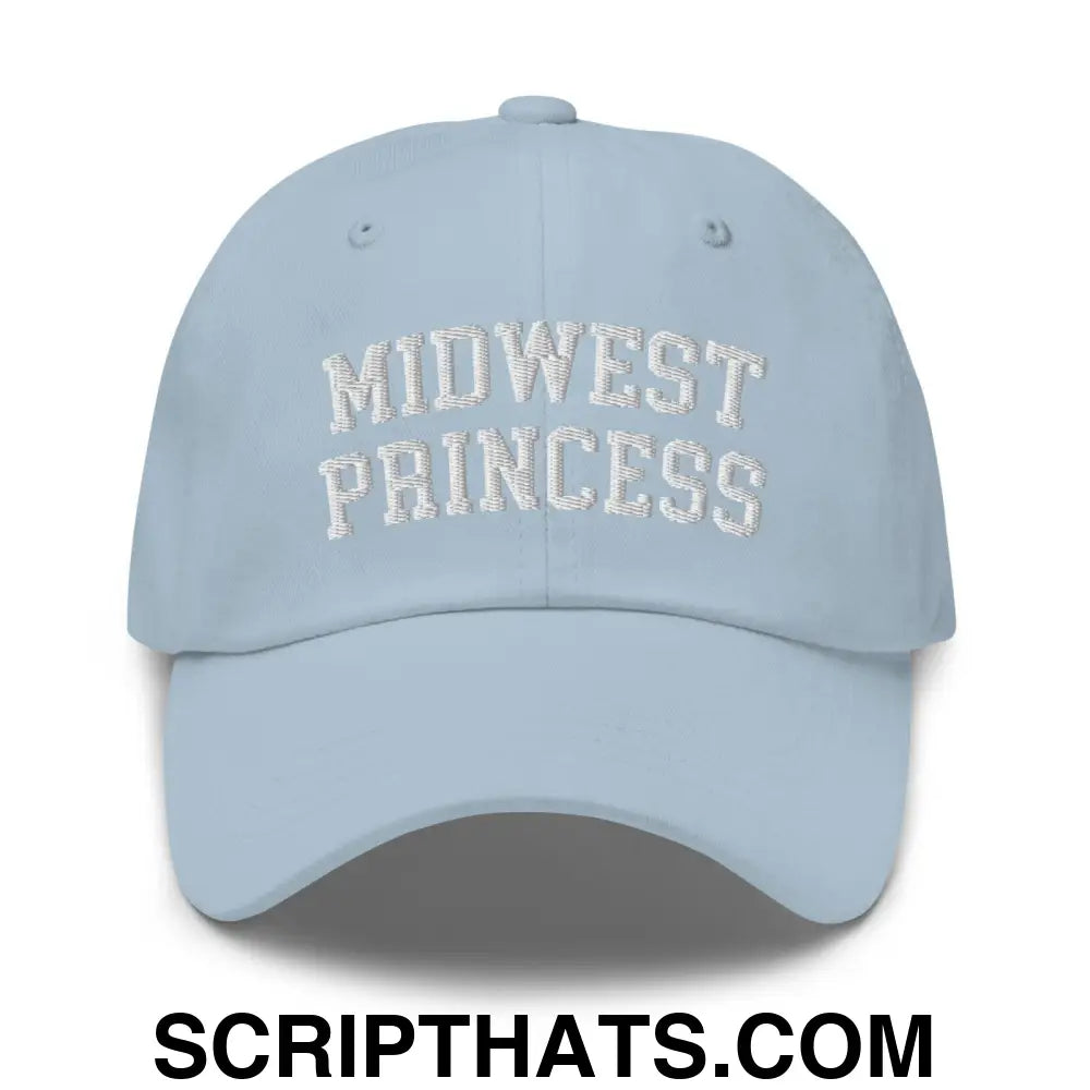 Midwest Princess Varsity Letterman Dad Hat Light Blue