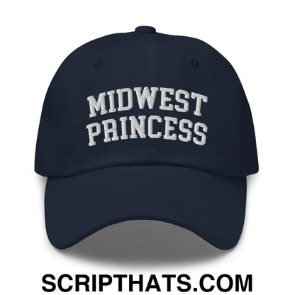 Midwest Princess Varsity Letterman Dad Hat Navy