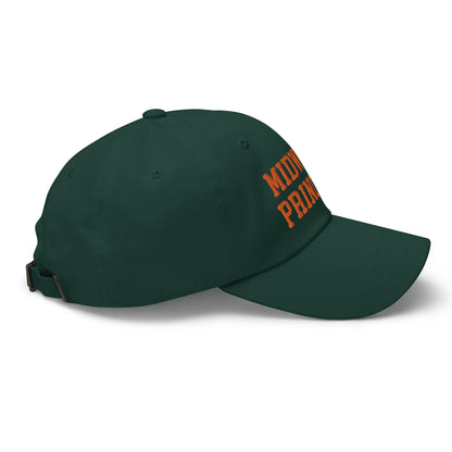 Midwest Princess Varsity Letterman Dad Hat Orange Spruce