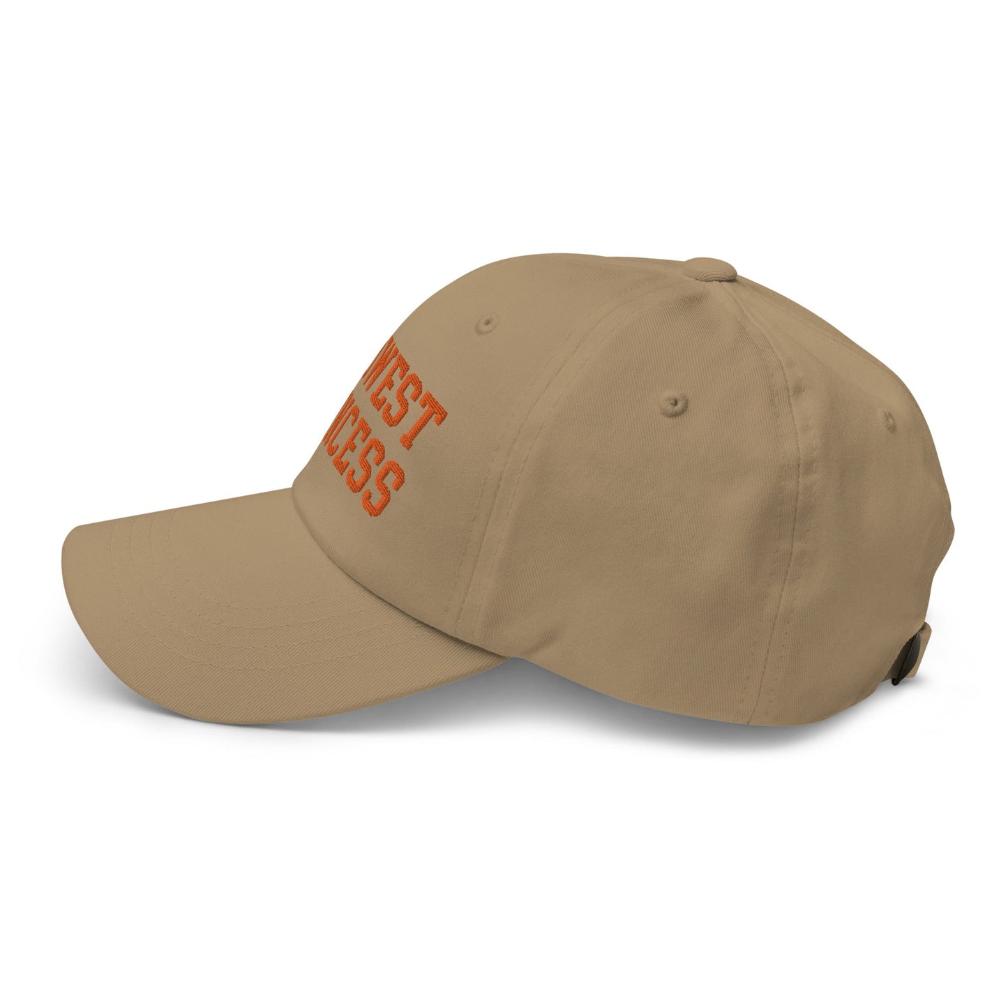 Midwest Princess Varsity Letterman Dad Hat Orange Khaki