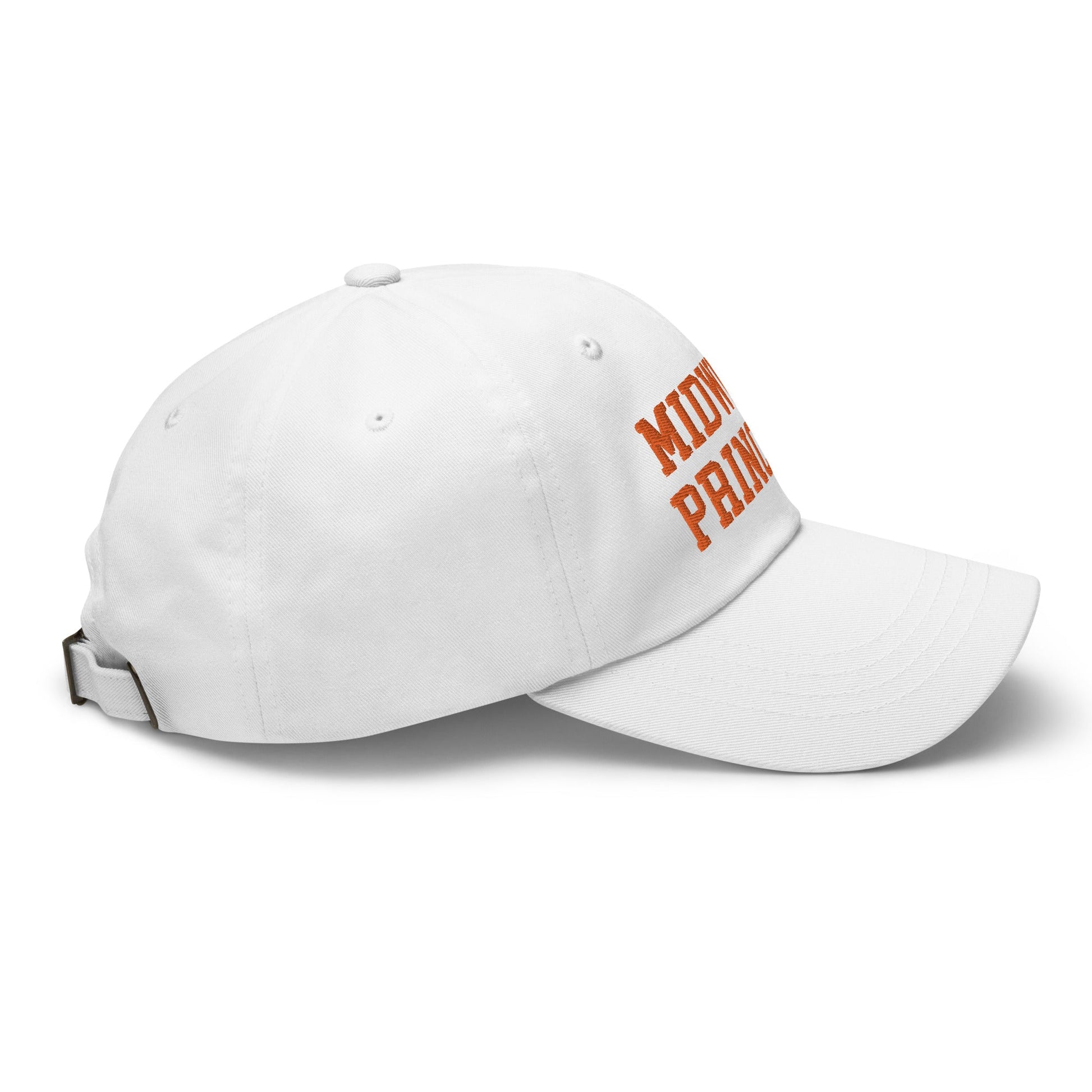 Midwest Princess Varsity Letterman Dad Hat Orange White