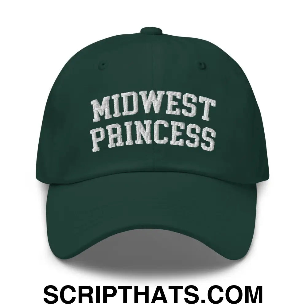 Midwest Princess Varsity Letterman Dad Hat Spruce