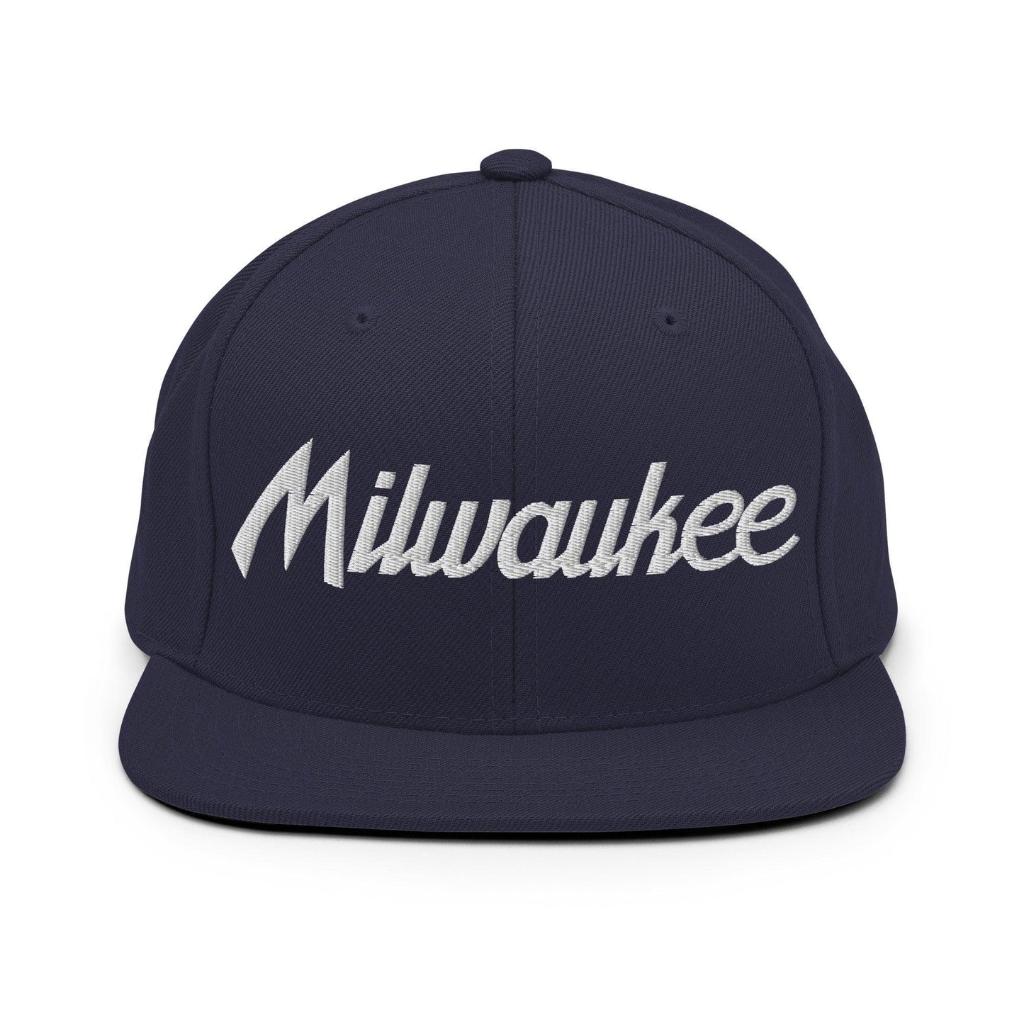 Milwaukee Script Snapback Hat Navy