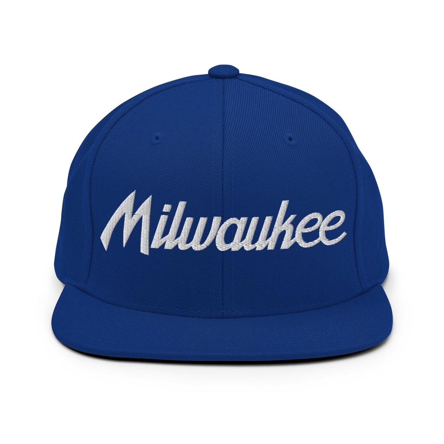 Milwaukee Script Snapback Hat Royal Blue