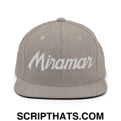 Miramar Script Snapback Hat Heather Grey