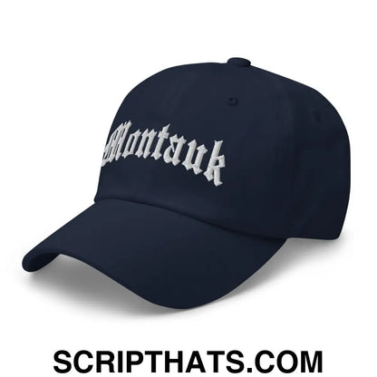 Montauk II OG Old English Dad Hat Navy