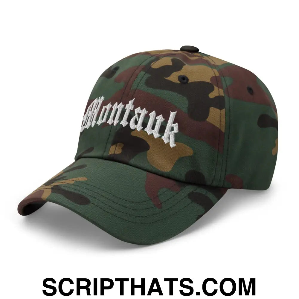 Montauk II OG Old English Dad Hat Green Camo