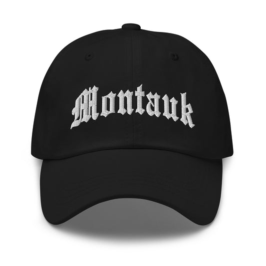 Montauk II OG Old English Dad Hat Black