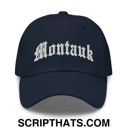 Montauk II OG Old English Dad Hat Navy