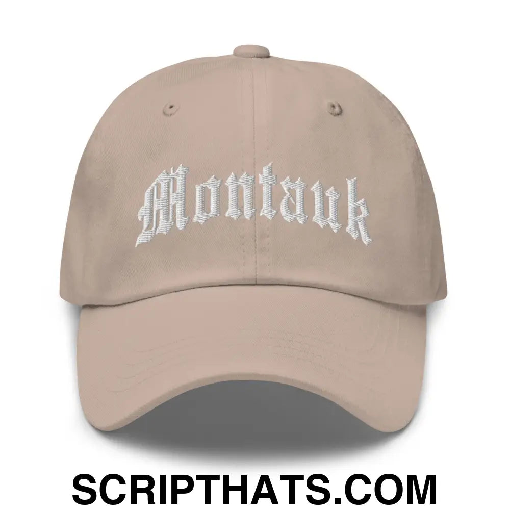 Montauk II OG Old English Dad Hat Stone