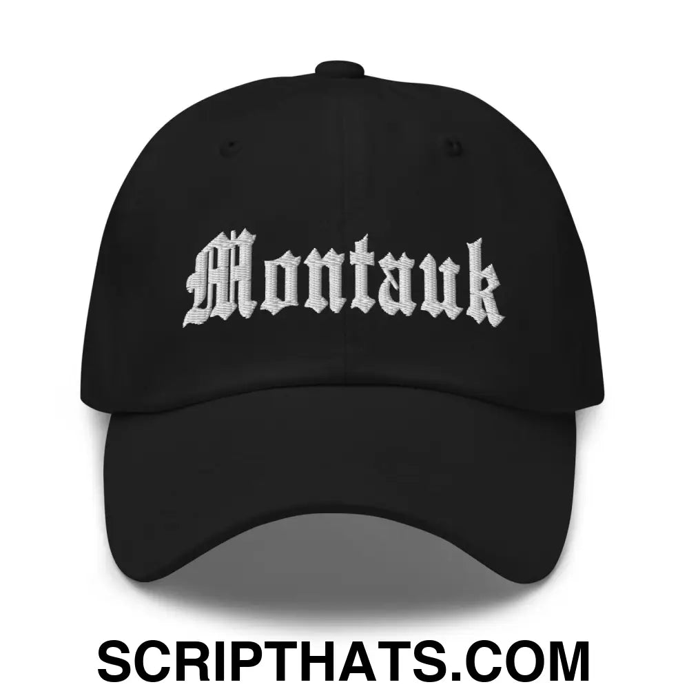 Montauk OG Old English Dad Hat Black