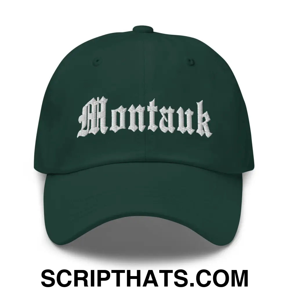 Montauk OG Old English Dad Hat Spruce