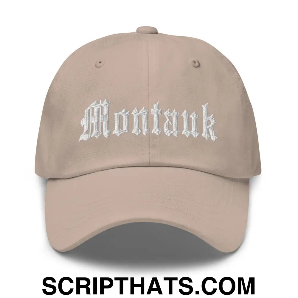 Montauk OG Old English Dad Hat Stone