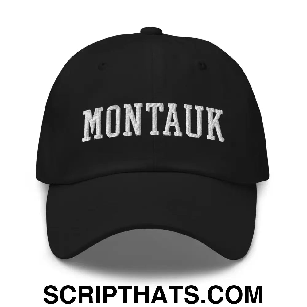 Montauk Varsity Letterman Block Dad Hat Black