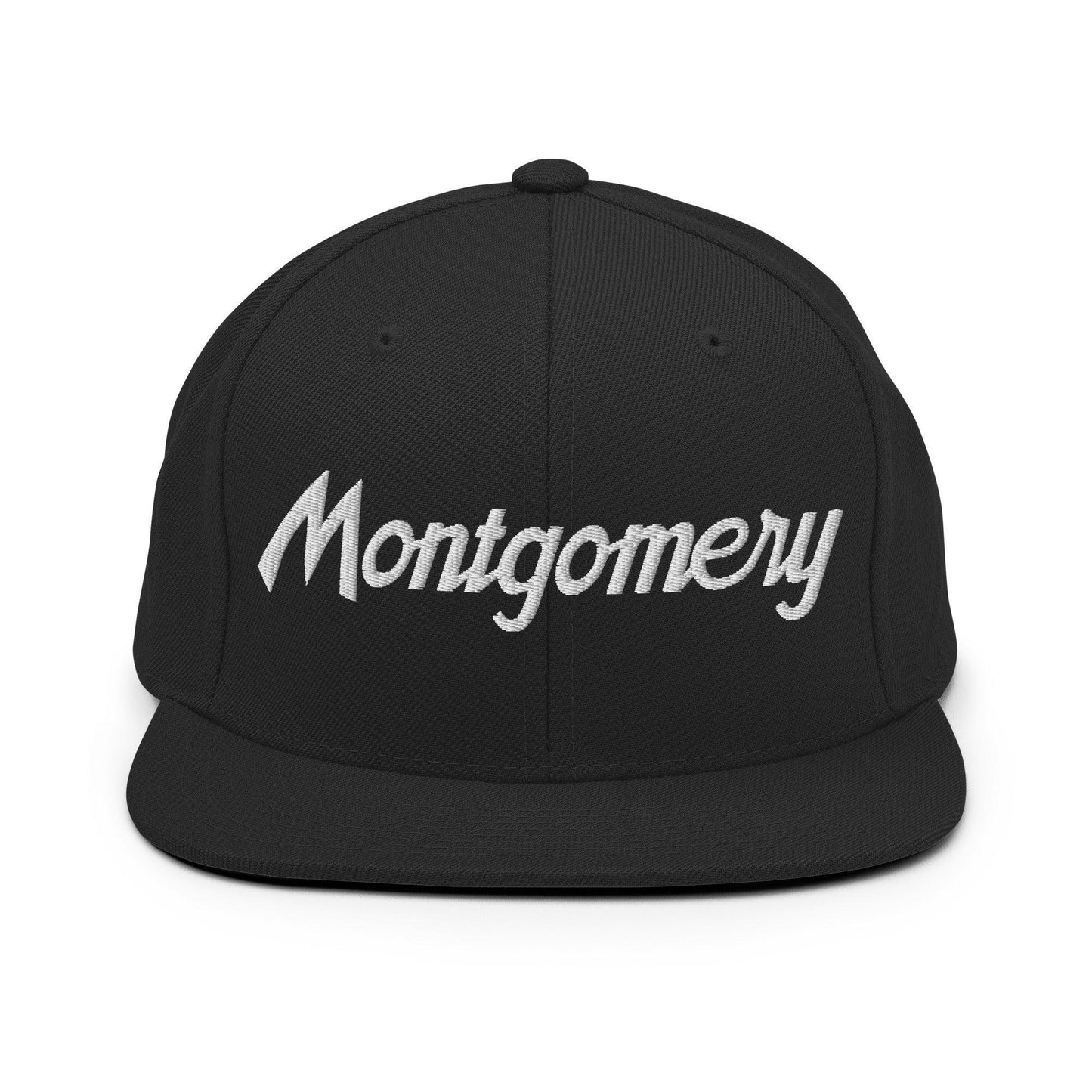 Montgomery Script Snapback Hat Black