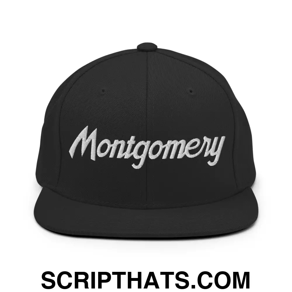 Montgomery Script Snapback Hat Black