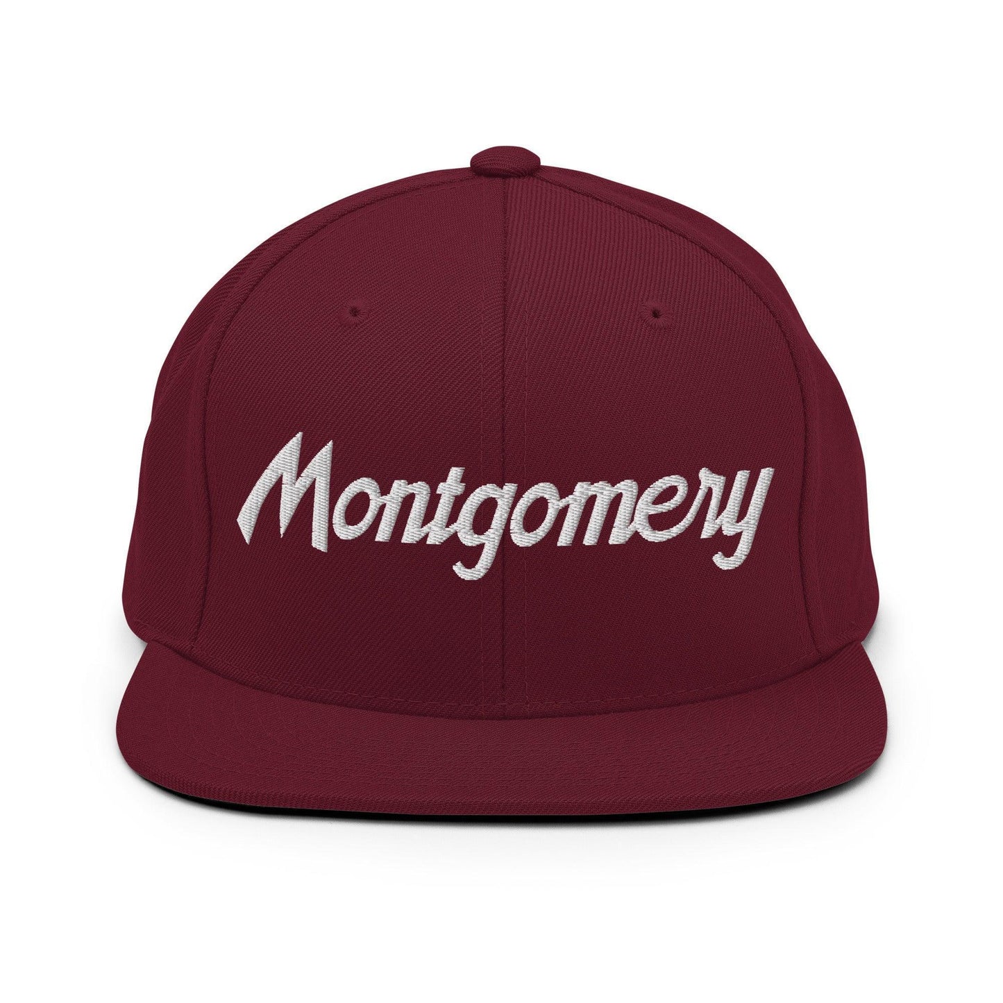 Montgomery Script Snapback Hat Maroon