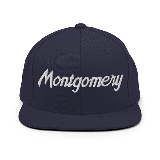 Montgomery Script Snapback Hat Navy