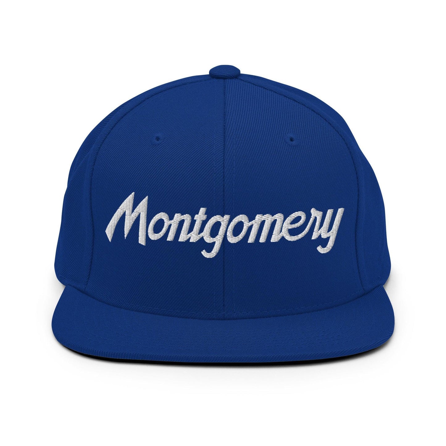 Montgomery Script Snapback Hat Royal Blue