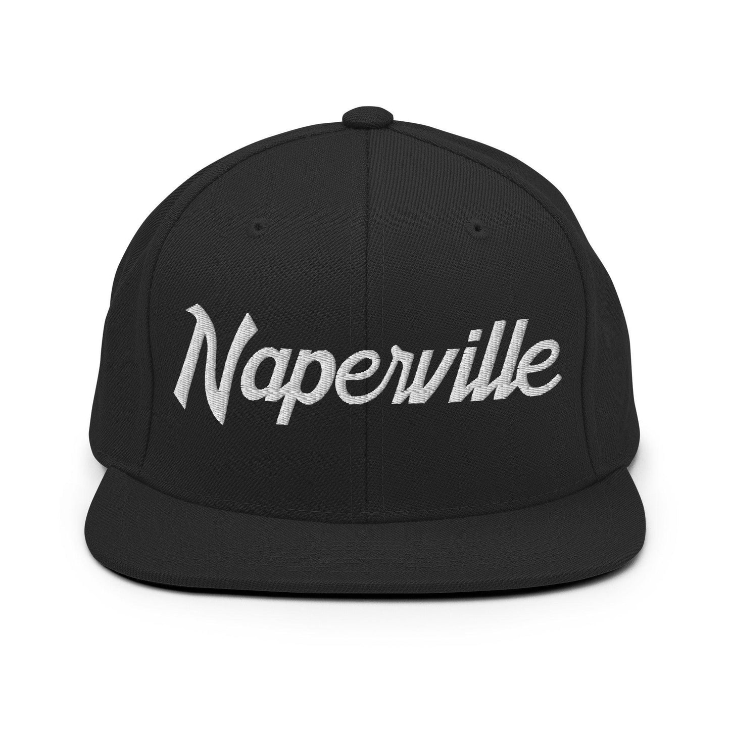 Naperville Script Snapback Hat Black