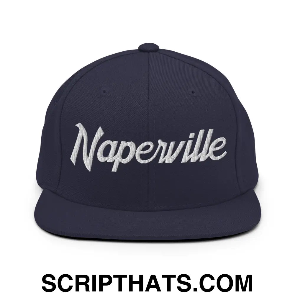 Naperville Script Snapback Hat Navy