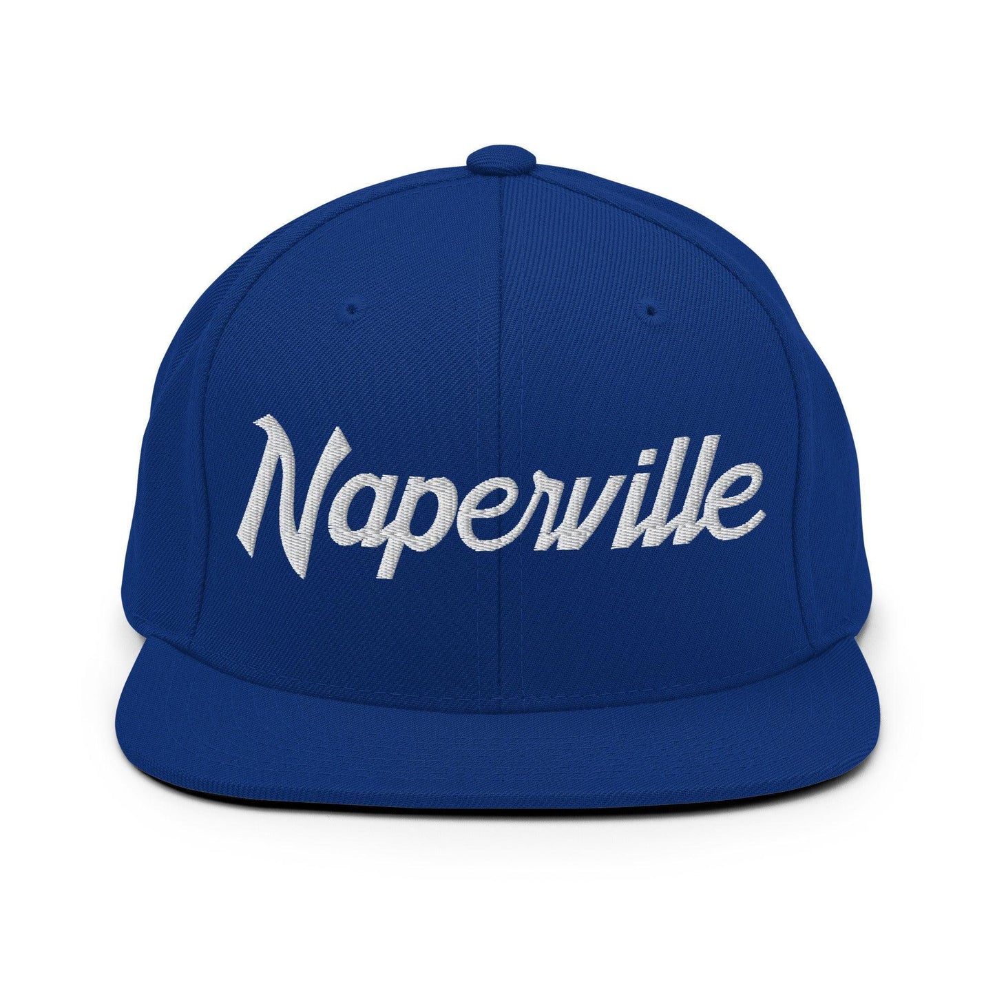 Naperville Script Snapback Hat Royal Blue