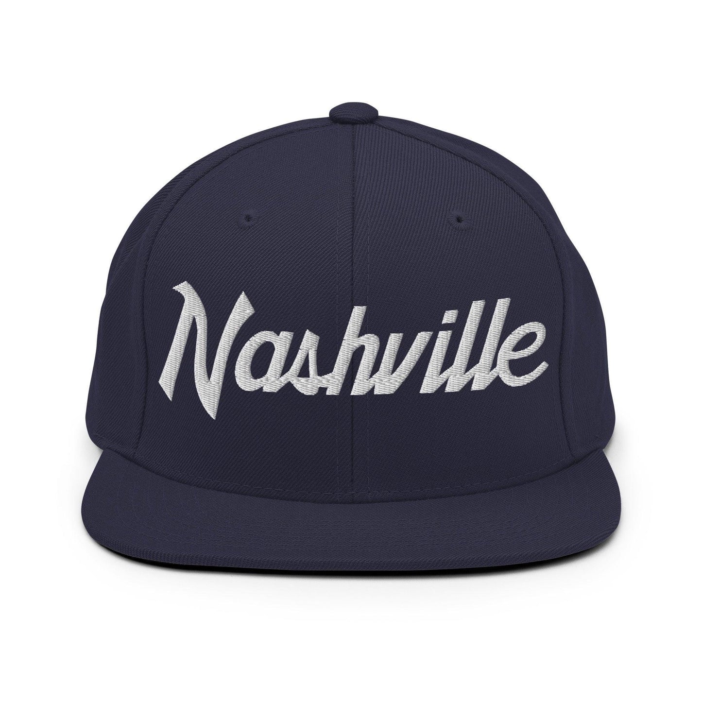 Nashville Script Snapback Hat Navy