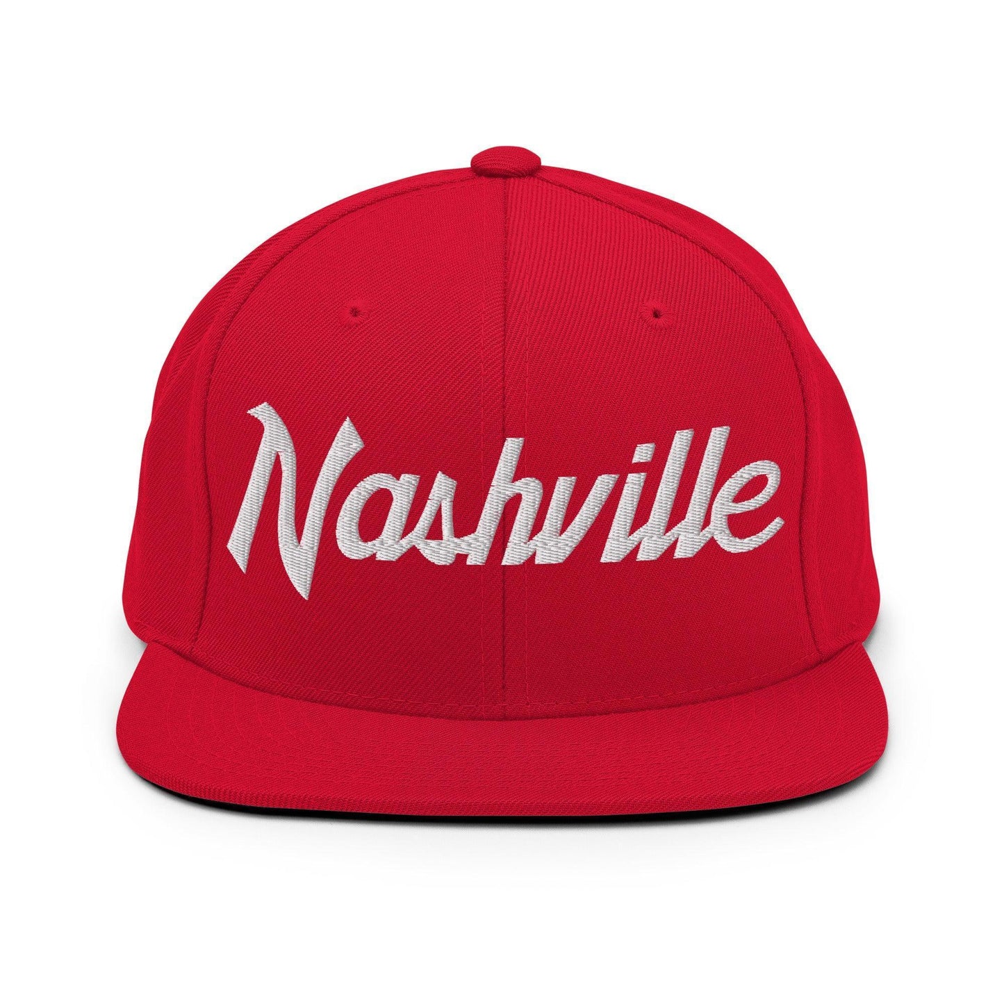 Nashville Script Snapback Hat Red