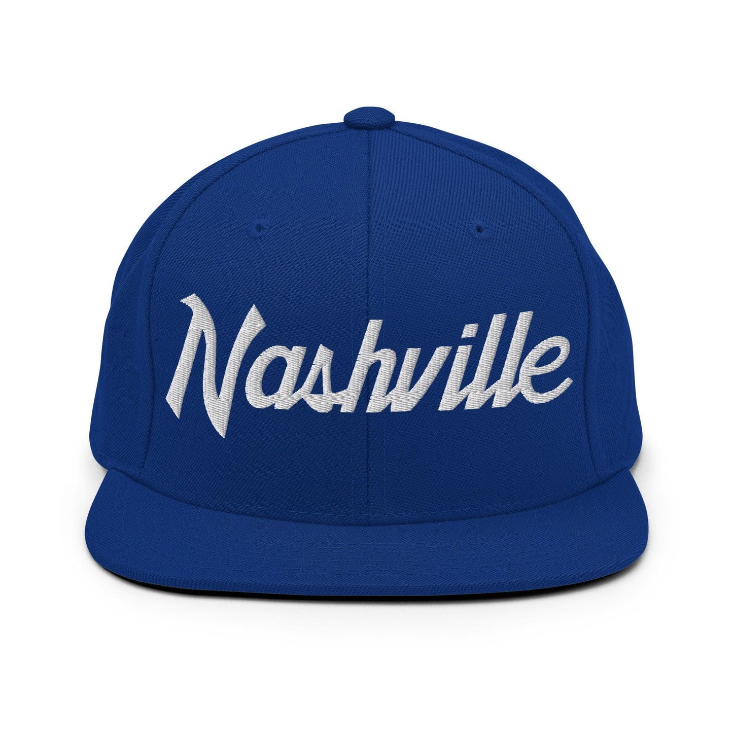 Nashville Script Snapback Hat Royal Blue