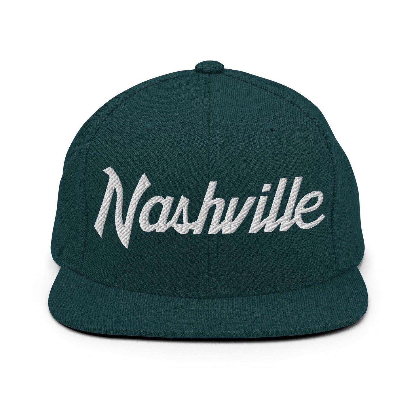 Nashville Script Snapback Hat Spruce