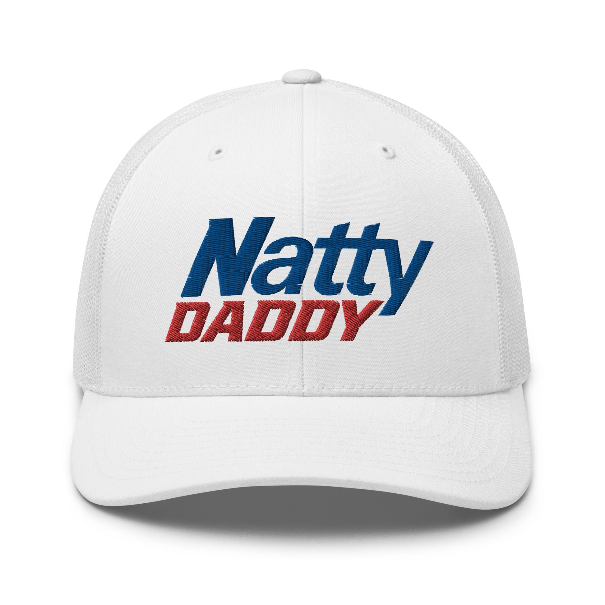 Natty Daddy Retro Trucker Hat White