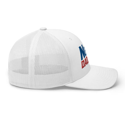 Natty Daddy Retro Trucker Hat White