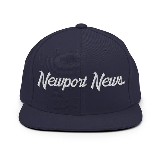 Newport News Script Snapback Hat Navy