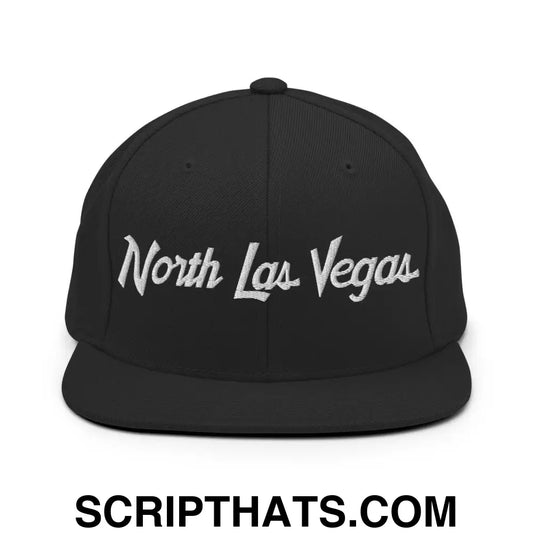 North Las Vegas Script Snapback Hat Black