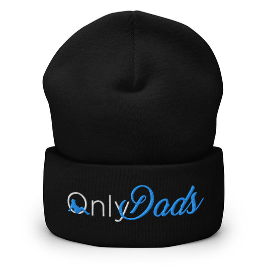 Only Dads Embroidered Knit Cuffed Beanie Black