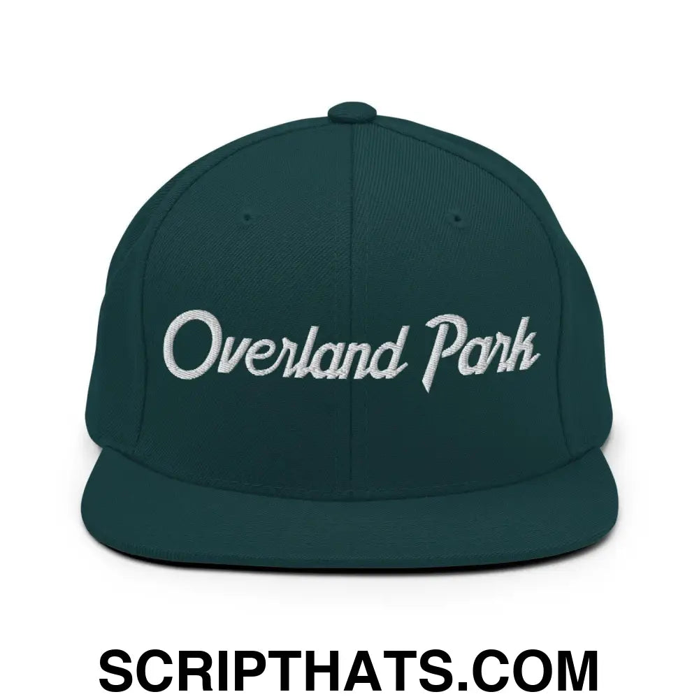 Overland Park Script Snapback Hat Spruce