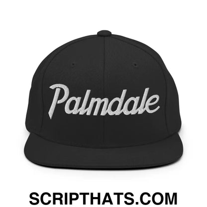 Palmdale Script Snapback Hat Black