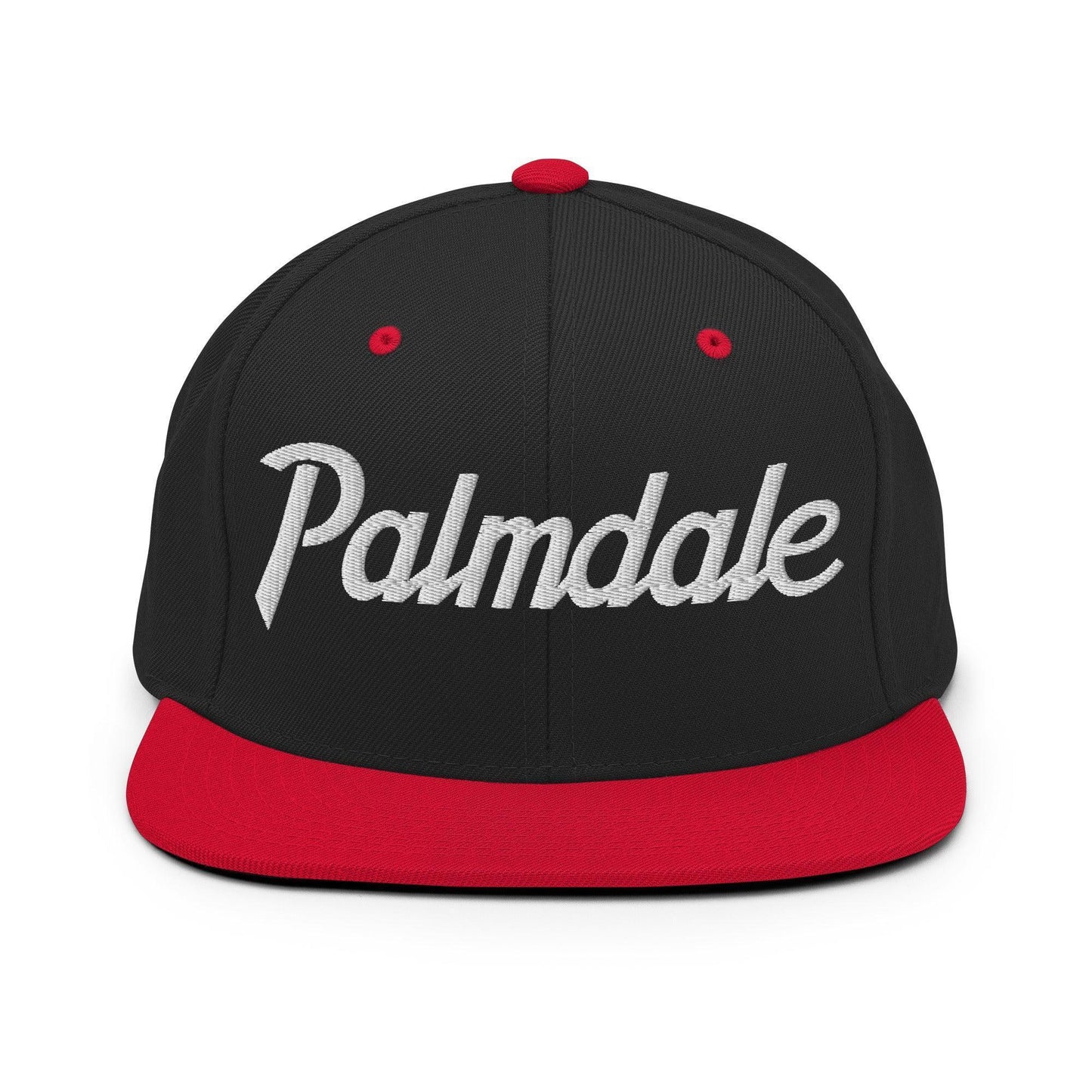 Palmdale Script Snapback Hat Black Red
