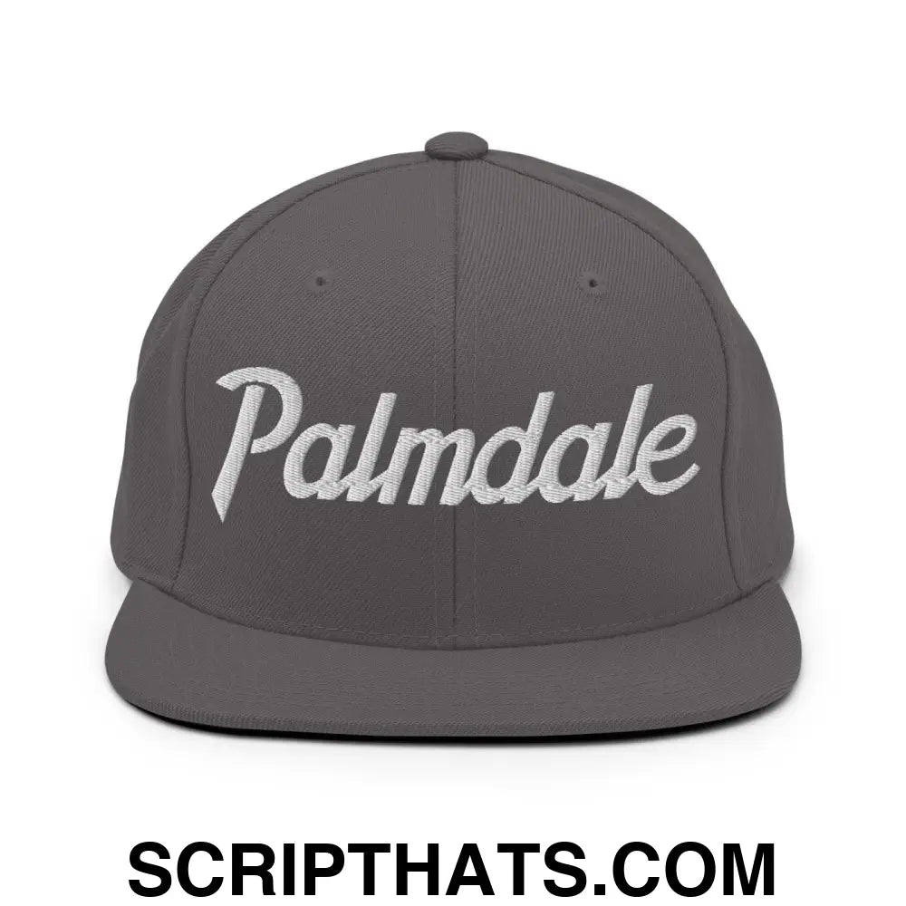 Palmdale Script Snapback Hat Dark Grey