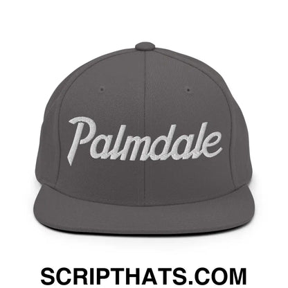 Palmdale Script Snapback Hat Dark Grey